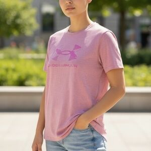 Under Armour Women's Light Pink Short Sleeve Tee